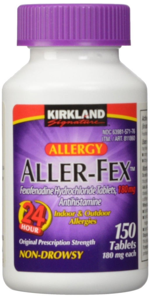 Kirkland Assinatura Aller-Fex - 180mg , 150 Comprimido Kirkland-um