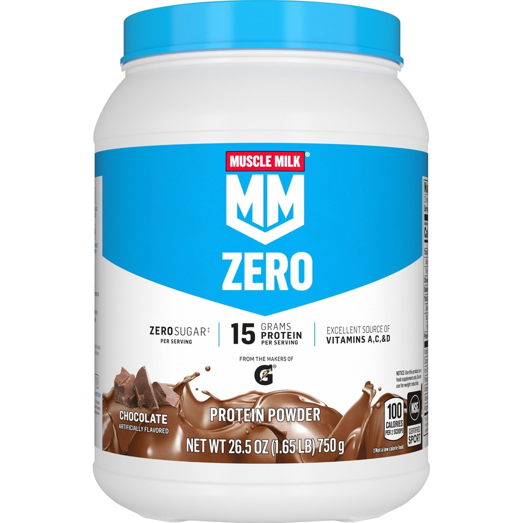 Leite muscular ZERO, 100 Calorie Protein Powder, Chocolate, 15g Protein, 1,65 Libra, 25 Servings