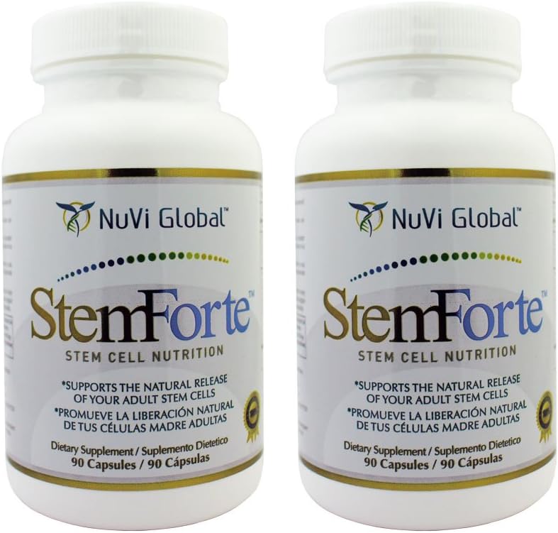 Além de Suplementos Nutricionais de Células-tronco para Homens, Mulheres - Duas Garrafas - Suporte Avançado de Célula-tronco e Telomere - Promove liberação natural de Célula-tronco, Aumentar Energia, Foco, Mood