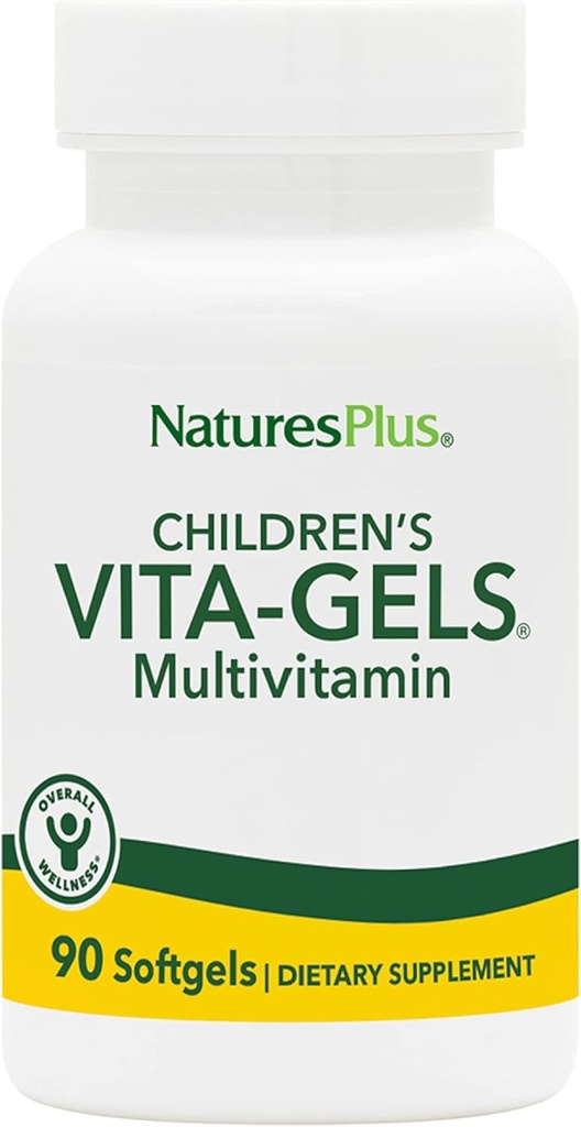 NaturesPlus Vita-Gels Multivitamin, sabor laranja natural - 90 Softgels, pacote de 2 - Gluten Free - 180 Total Servings