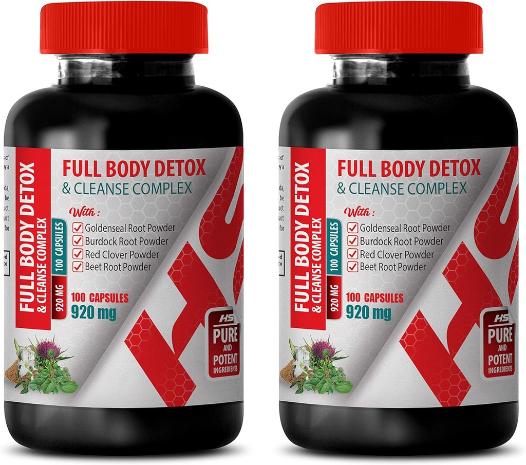 Suplemento de suporte de fígado Cardo de leite - Full Body Detox e Cleanse Complex 920 MG - Leite Cardo Suporte de fígado - 2 Garrafas 200 Cápsulas