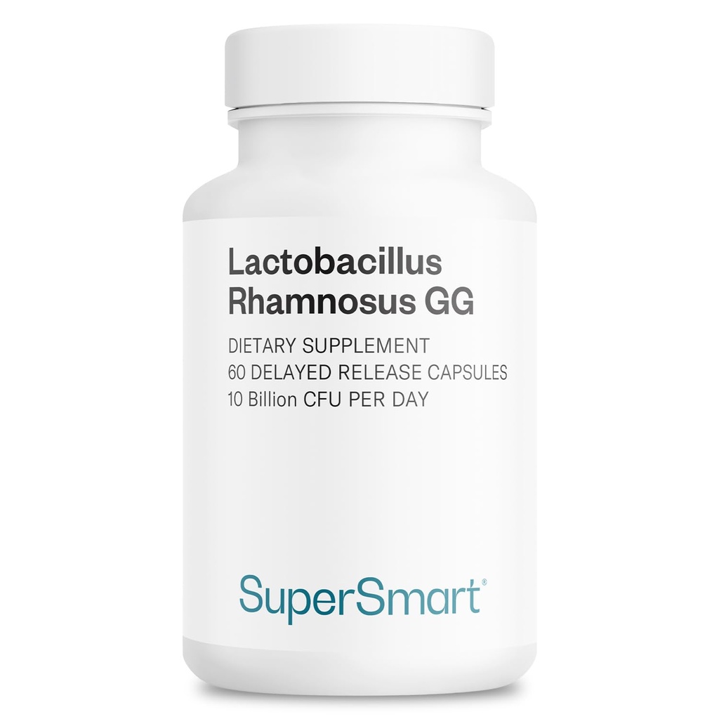 Super inteligente Lactobacillus Rhamnosus GG 10 bilhões de UFC por dia (LGG Probiótico com Inulin) - L. Rhamnosus Supplement □ Sem OGM e Glúten Grátis - 60 Cápsulas DR
