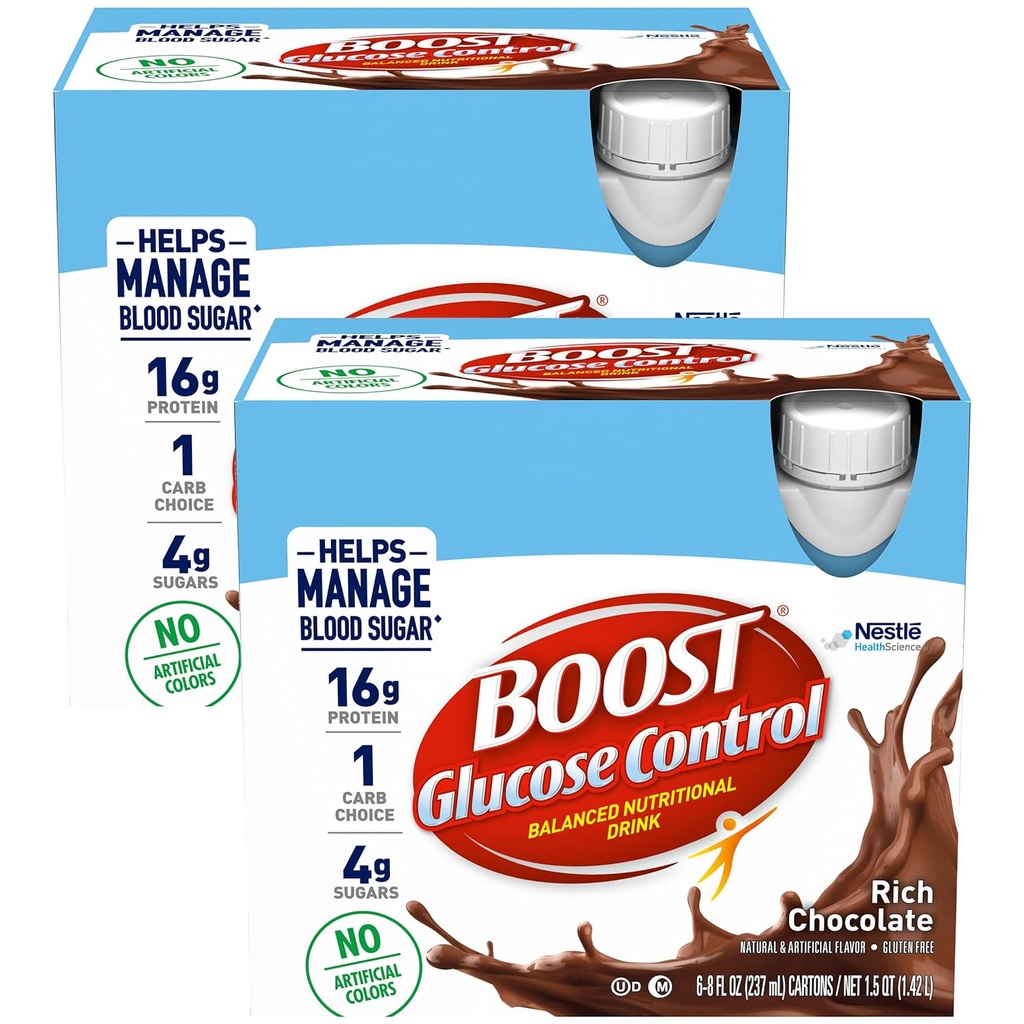 Aumentar o controle de glicose Chocolate rico pronto para beber, 8 oz., 12 contagem