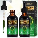 Mullein Leaf Extract Drops for Lungs,120ML Natural Mullein Leaf Drops Suplemento Lung Cleanse for Imune and Respiratory Health Support for Smokers
