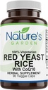 ESSENCIAIS DE GARDE DE NATUREZA Red Levessed Rice Organic with CoQ10-90 Veggie Caps with 600mg Organic Red Rice Levess Plus Co Q 10 - Natures Support for Cholesterol