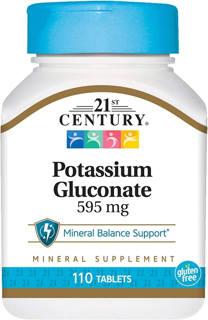 Século XXI, Gluconato de potássio, 595 mg, 110 comprimidos