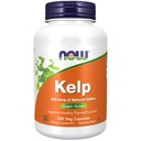 NOW Suplementos, Kelp 325 mcg de Iodo Natural, Suporta função saudável da tireóide*, Super Verde, 250 Veg Cápsulas