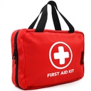 Kit de primeiros socorros da peça 330, Kits médicos de trauma compacto à prova d'água Premium para quaisquer emergências, Ideal para Casa, Escritório, Carro, Viagem, Ao ar livre, Camping, Caminhadas, Barco (Vermelho)