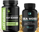 Irish Sea Moss and Green Tea Weight Loss Pills (Pílulas de Perda de Peso em Chá Verde) Suporte para Metabolismo e Tiróide com Bladderwrack, Burdock Root & Green Coffee (Café Verde)