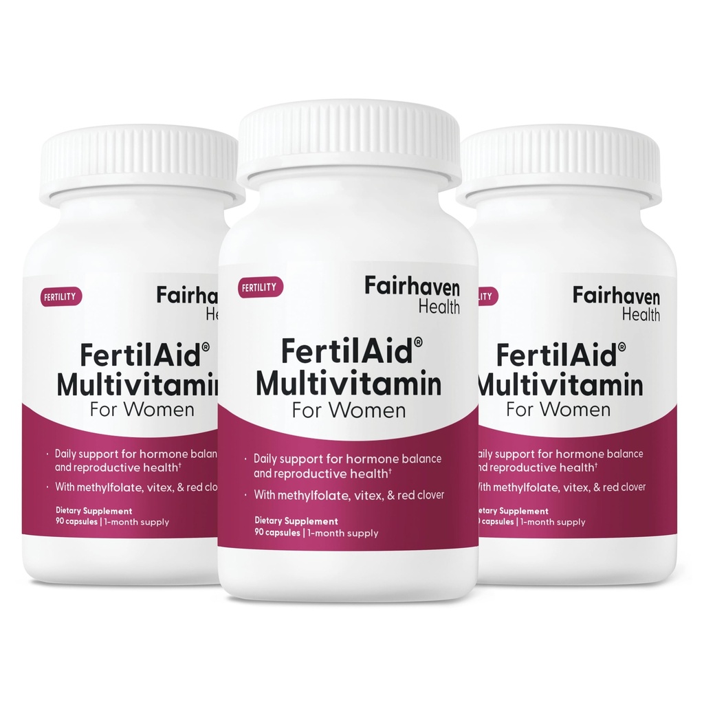 Fairhaven Saúde FertilAid para as mulheres Suplementos de Fertilidade Vitamina Pré-natal para as mulheres Concepção para ela com Vitex e Folato