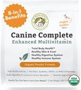 Wholistic Animais Orgânicos Canino Completo - Dog Multivitamin Pó - 4 Lb - Vitaminas e Suplementos diários do cão para alimentos caseiros - Sistema imunológico, pele, casaco e saúde geral - Pequena e grande raça