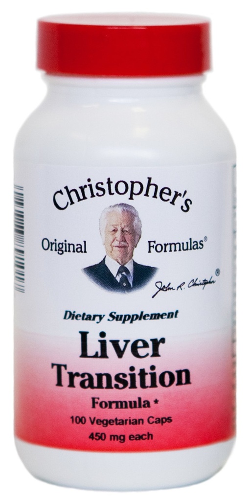 Fórmula de Transição Fígado de Fórmulas Originais de Christopher – Gentil Herbal Liver Cleanse, 450 mg, 100 Cápsulas Vegetarianas