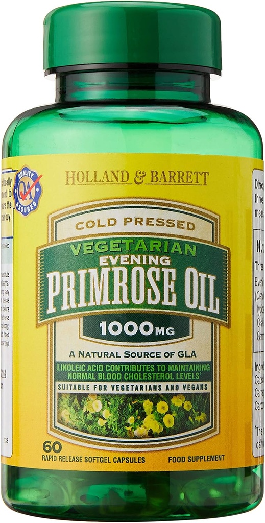 Óleo de Primrose à noite com vitamina B6- 1000mg - 120 cápsula