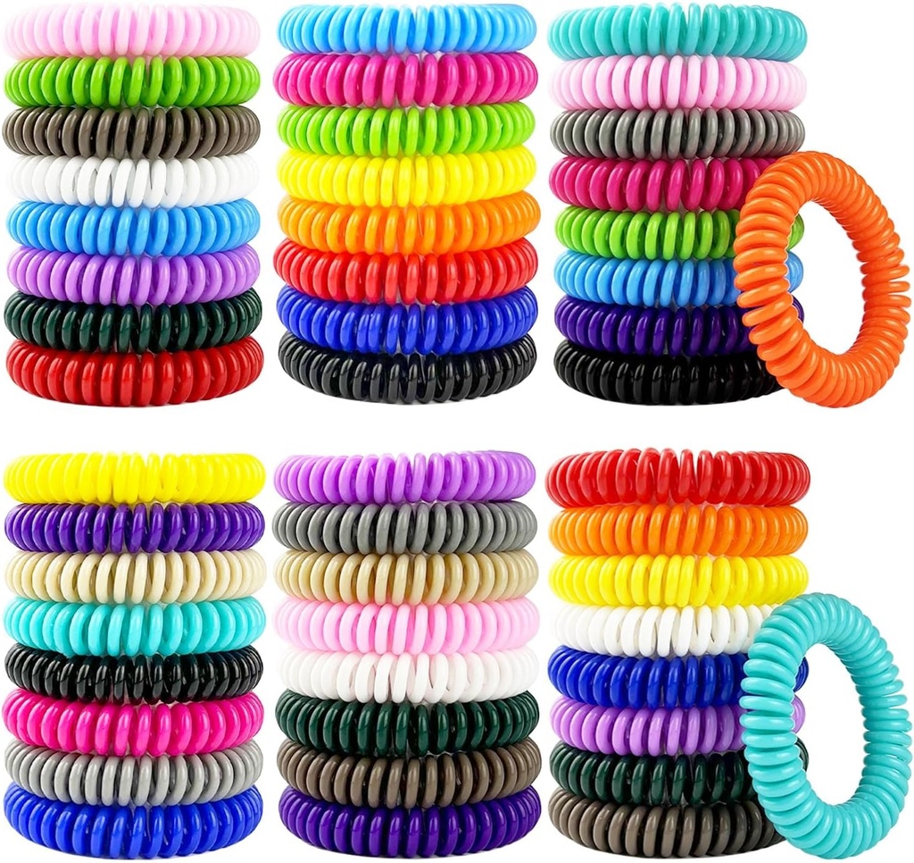 Pulseiras Repelentes Mosquito 50 Pack, Individualmente Envolto Bandas Repelentes Mosquito com 60 Pcs Mosquito adesivos Repelentes, DeET-Free pulseiras Mosquito Patches para adultos e crianças Indoor Outdoor