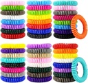 Pulseiras Repelentes Mosquito 50 Pack, Individualmente Envolto Bandas Repelentes Mosquito com 60 Pcs Mosquito adesivos Repelentes, DeET-Free pulseiras Mosquito Patches para adultos e crianças Indoor Outdoor