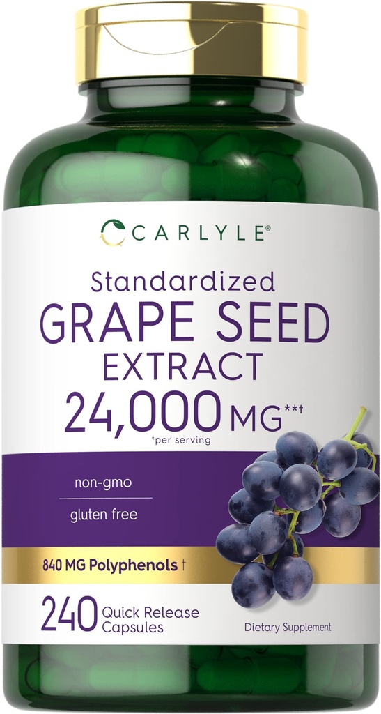 Carlyle Grape Seed Extract 24,000 mg Equivalente 240 Cápsulas