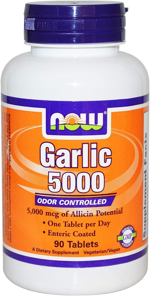 Now Foods by Now Alho 5000 Ordor Controlado 90 Comprimidos