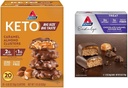 Atkins Caramel Ammond Clusters, Glúten Livre, Alta em Fibra, 1g de Açúcar, 2g de Carb Net, Keto Friendly, 20 Count & Endulge Chocolate Caramel Mousse Bar, Sobremesa Favorito, 1g de Açúcar, Alta em Fibra, 5 Count