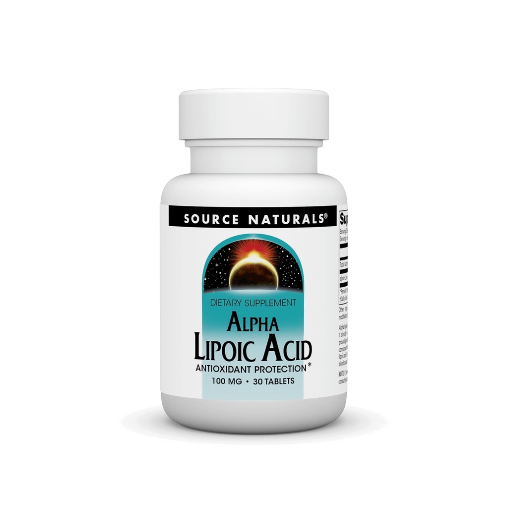 Ácido alfa lipoico 100mg Fonte Naturals, Inc. 30 Tabs