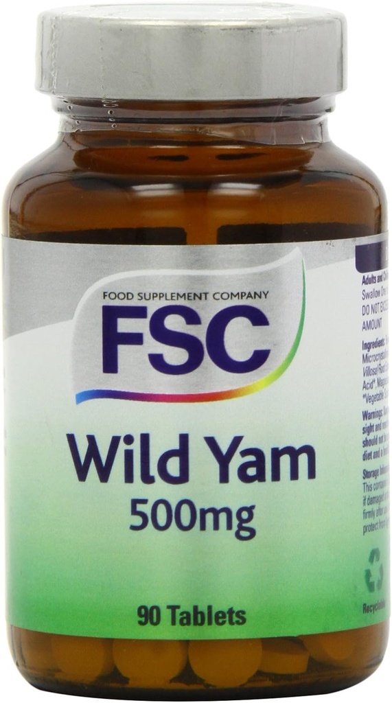 FSC 500mg Yam Selvagem - Pacote de 90 comprimidos