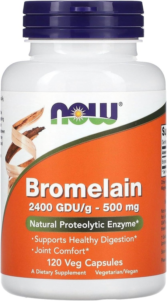 Bromelaína 2400 GDU/g 500 mg 120 vcaps