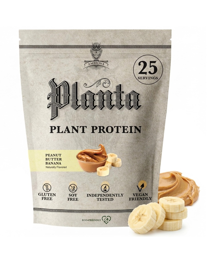 Ambrosia Planta - Proteína Baseada em Plantas Premium (Banana de Manteiga de Peanut)