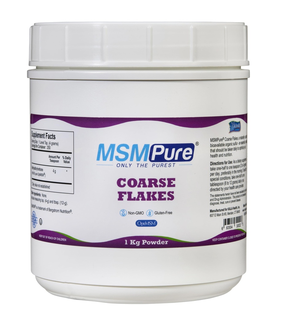 KALA SAÚDE MSMPure Coarse HSH Powder Flakes – US-Made HSH para a saúde conjunta, aparência da pele, e Hair & Nail Support – 2,2 lb, Enxofre Orgânico