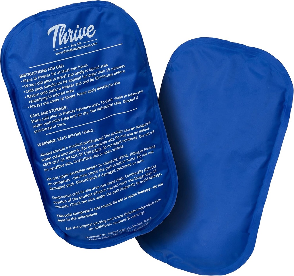 Pacotes de gelo emocionantes para lesões reutilizáveis - Grande, azul escuro, 2 Count - Gel Pacotes de gelo e almofadas de compressão fria para pescoço, ombro, joelho e dor de costas alívio - terapia flexível, de longa duração