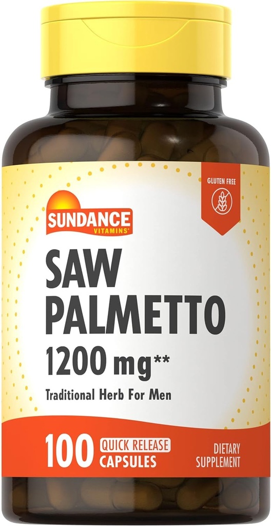 Sundance Vitaminas Serra Palmetto 1200 mg - 100 Cápsulas, Embalagem de 2