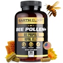 Terra Elixir 3-em-1 cápsula de pólen de abelha orgânica – Não-GMO, Puro cru Bee Pollen, Royal Jelly, Extrato de própolis para mulheres e homens – Energia Natural, Imune & Vitality Support – 180 cápsulas de própolis