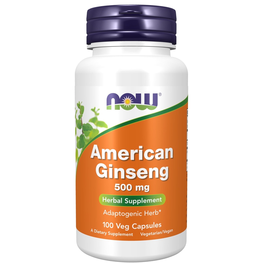 Now Foods Supplements, American Ginseng (Panax quinquefolius) 500 mg, Herbal Supplement, 100 Veg Cápsulas