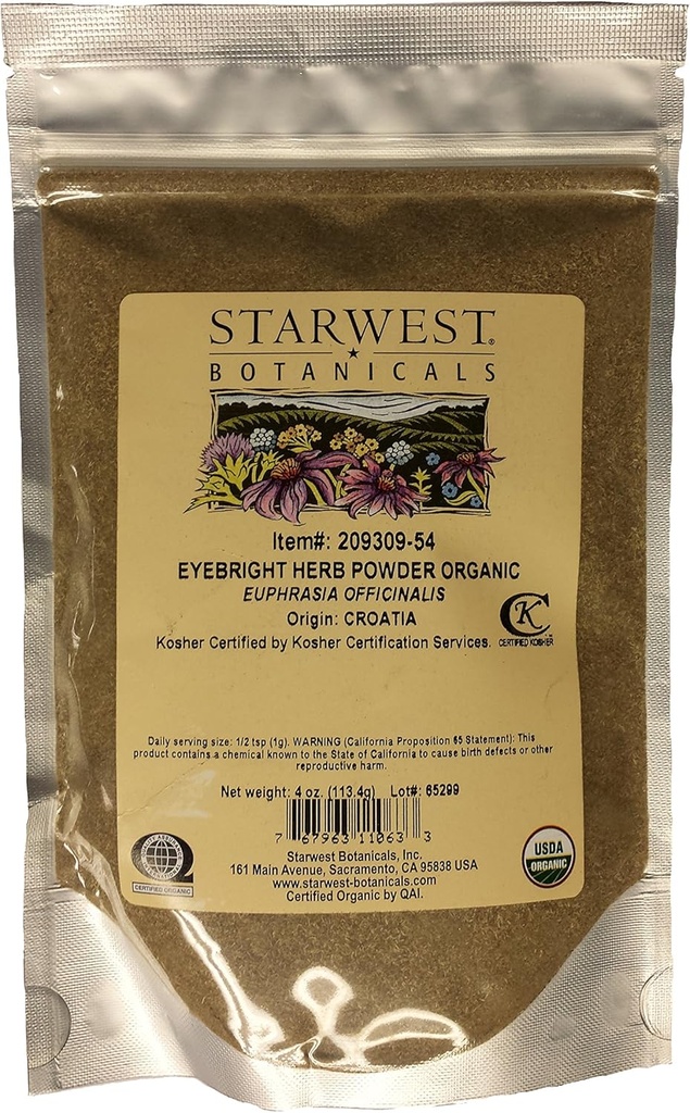 Eyebright Herb Powder Og - 4 Oz
