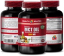 Suplementos de suporte energético - MCT Oil 3600MG, 100% puro, triglicérides de cadeia média - mct Oil Made with Coconut Oil, mct Oil Pills, mct Oil for Memory, mct Oil for Brain, mct Coconut Oil - 1B 120Soft