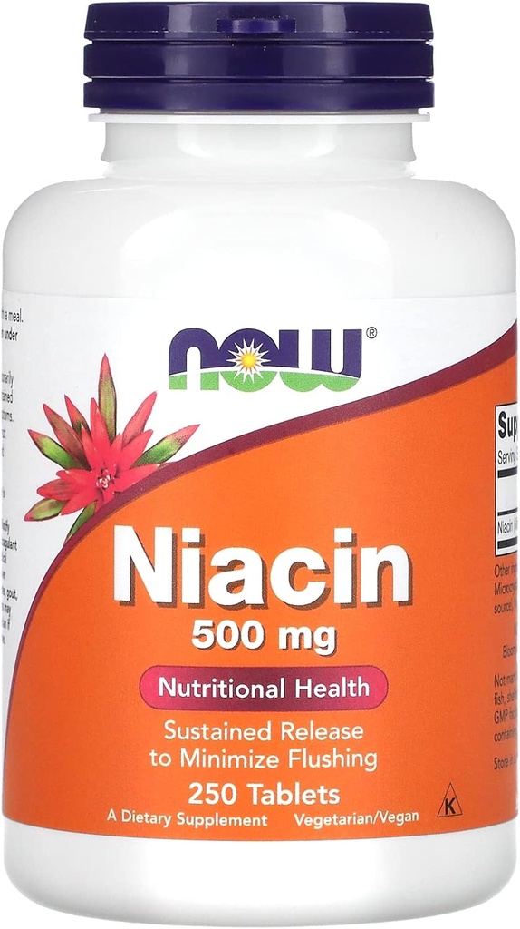 Now Foods - Niacin 500 mg 250 tabs (Pack de 2)