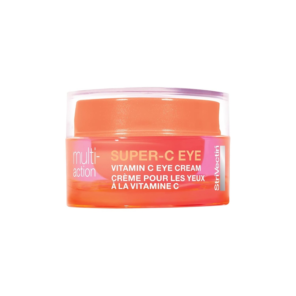 StriVectin Super-C Eye Vitamina C Eye Cream, Brilho e Firme, Aumentar a ebulição da pele com ácido hialurônico