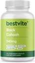 BESTVITE Preto Cohosh 540mg (240 Cápsulas vegetarianas) - Sem Stearates - Sem preenchimentos - Vegan - Não OGM - Sem glúten