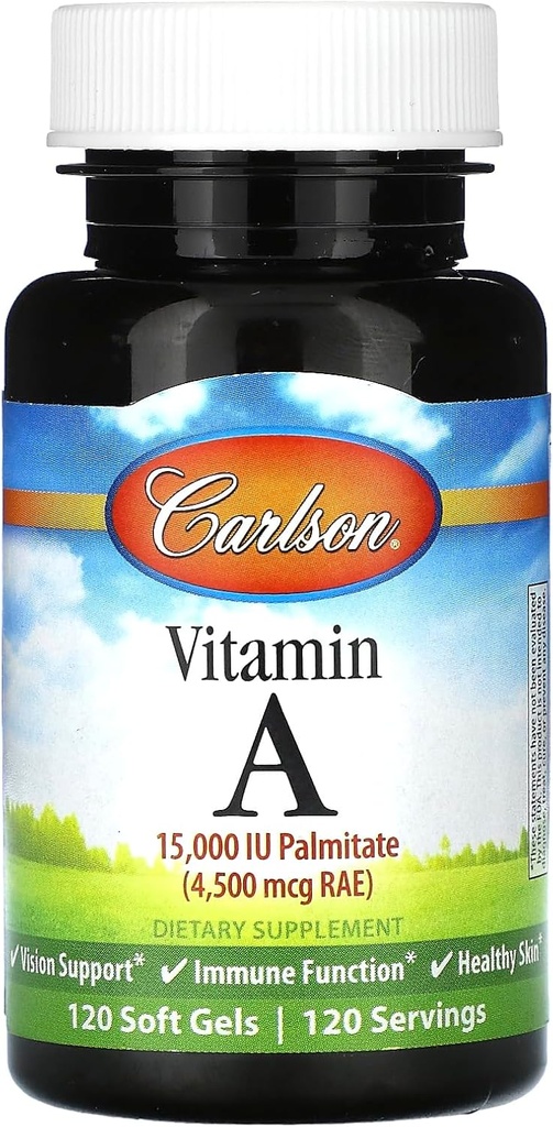 Carlson Labs Vitamina A Palmitate, 15000 UI, 120 Softgels