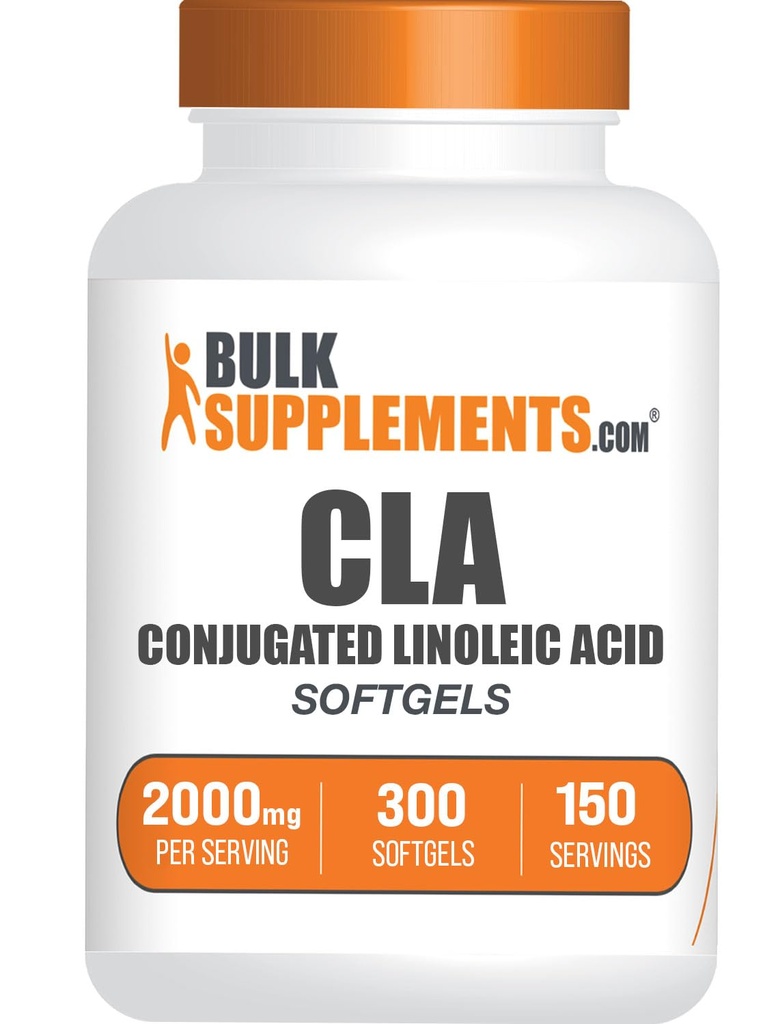 BulkSupplements.com Ácido Linoleico Conjugado Softgels - Suplementos CLA, CLA 2000mg, cápsulas de cártamo CLA, comprimidos CLA - 2 CLA Softgels por serviço, 150-dia de fornecimento, 300 Softgels