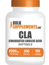 BulkSupplements.com Ácido Linoleico Conjugado Softgels - Suplementos CLA, CLA 2000mg, cápsulas de cártamo CLA, comprimidos CLA - 2 CLA Softgels por serviço, 150-dia de fornecimento, 300 Softgels