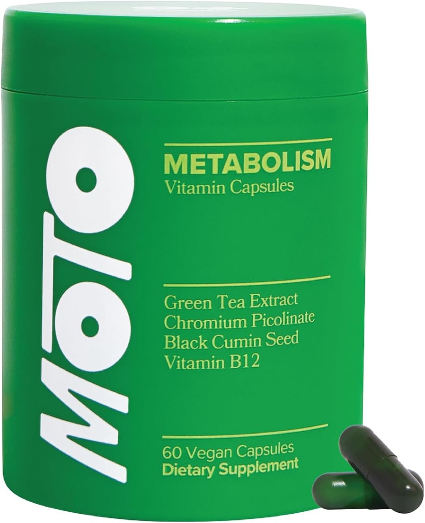 O Positiv Moto Apoio ao Metabolismo Feminino - Energia, Curb Cravings, Metabolismo Saudável - Cápsulas Vegan, 30 Servings