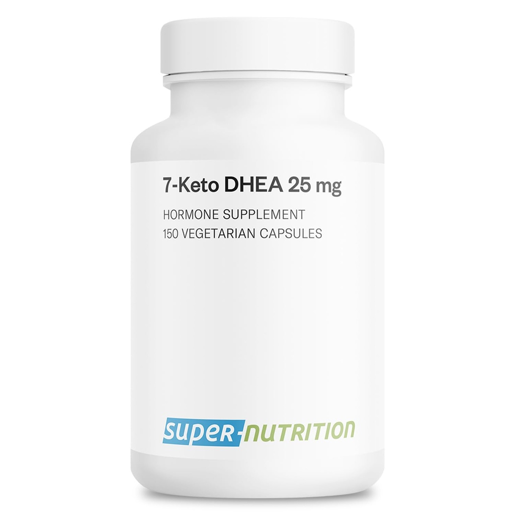 Super inteligente - 7- Keto DHEA Suplemento 25 mg - Natural DHEA Metabolite □ Não- OGM e Glúten Grátis - 150 Cápsulas Vegetarianas