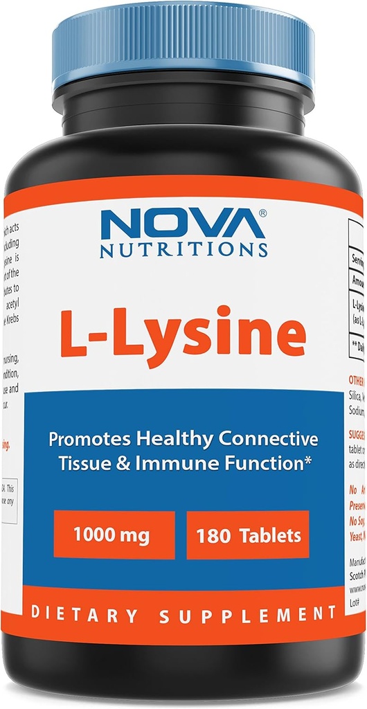 Nova Nutrições L-Lysine 1000 mg - 180 Comprimidos