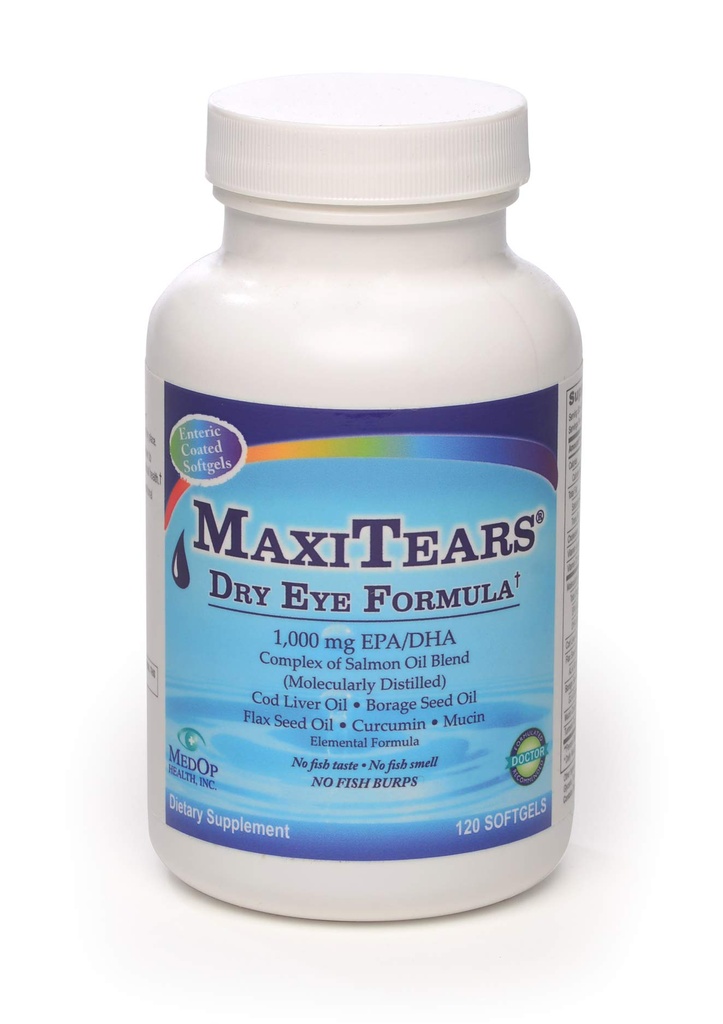 MedOp MaxiTears® Dry Eye Fórmula 120 softgels, 1 garrafa