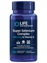 Extensão de vida Super Selenium Complex, 200 mcg – 3 Formas de Selênio, Vitamina E – Saúde Celular e Longevidade Suporte – Sem Glúten, Não-GMO, Vegetariano, 1 Dia – 100 Cápsulas