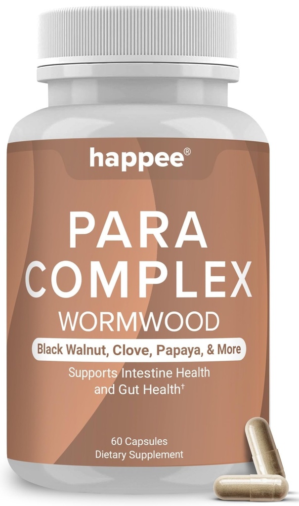 ParaComplex Intestinal Guard for Humans - para Purge Herbal Cleanse for Gut Health & Digestive Balance - with Wormwood, Black Walnut, Alho & Mais - 60 Cápsulas
