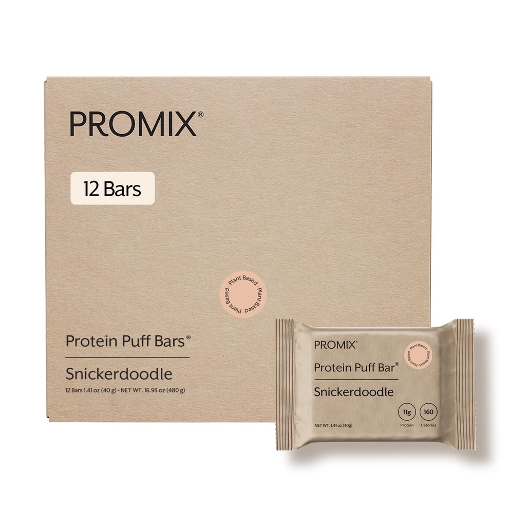 Promix Nutrition Vegan Protein Puff Bares □ Alta proteína, Baixa caloria Marshmallow Crispy Trate