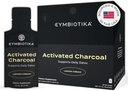 CYMBIOTIKA Ativado Charcoal Liquid Supplement Packets de cocos para Bloating, Gut Health & Digestive Support, Ajuda Detox, Vitamina E, Lemon Cream Sabor, Vegan, 26 Pack