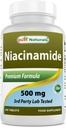 Best Naturals Niacinamida 500mg 240 Comprimidos (Adequado para Vegetariano) - Forma não-enxame de Niacina (Vitamina B3)