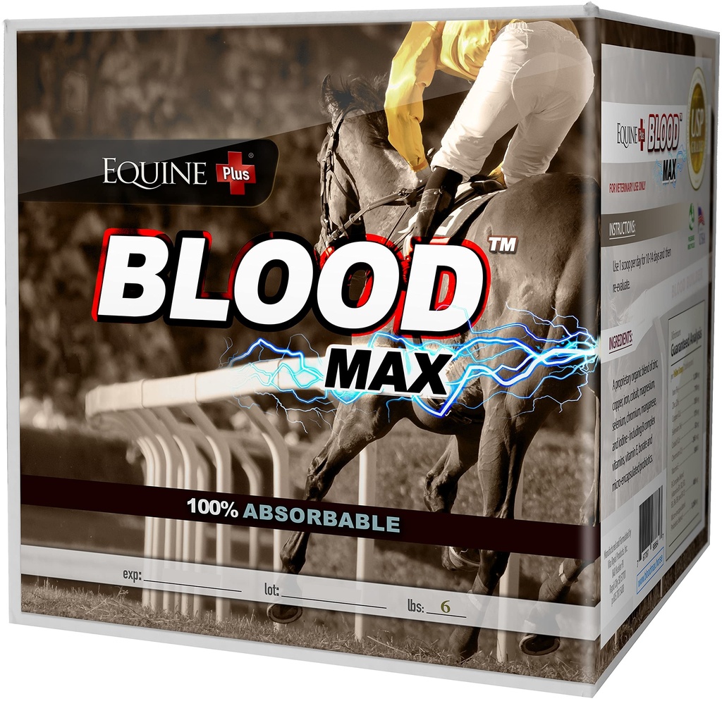 (6 lbs.) - Desempenho Red Blood Cell Health Builder para cavalos - 100% de ferro absorvível, cobre, zinco e vitaminas complexas B