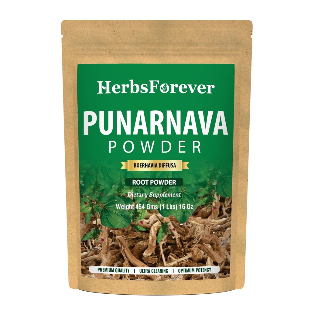 HerbsForever pó Punarnava Boerhaavia Diffusa Suplemento de ervas ayurvédicas Suprimentos Global Bem-estar Não-GMO, Vegan